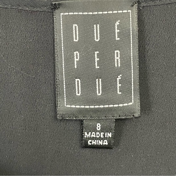 Due Per Due Black Tank Top Sleeveless Silk 8 layer business - Picture 2 of 9